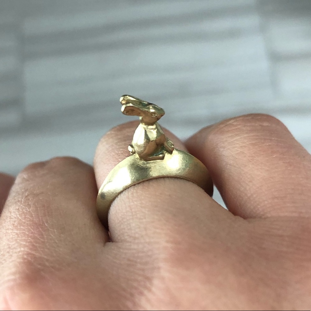 Brass Rabbit ring OSFA - Picture 2 of 6